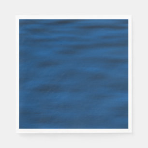 Dark Blue Water Ripples Paper Napkins