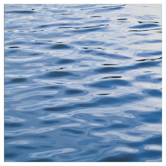 Dark Blue Water With Waves Fabric (Swatch)