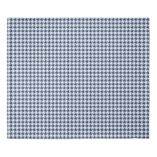 Dark Blue White Houndstooth King Duvet Cover