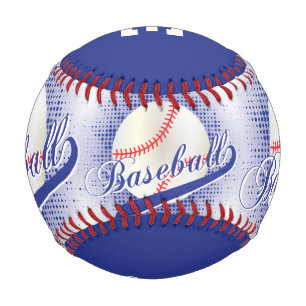 Dark Blue White Retro Baseball Sports