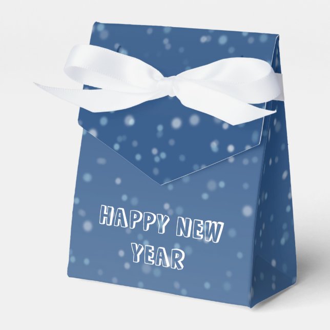 dark blue winter night favor boxes (Front Side)