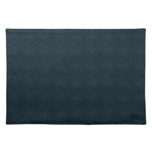 Dark Blue With Checkered Pinstripe Cloth Placemat