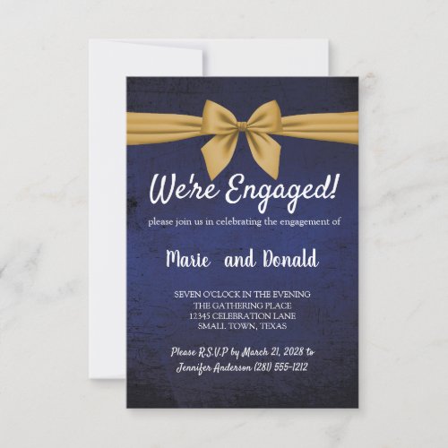 Dark Blue with Gold Engagement Party