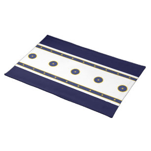 Dark Blue with Gold Stars Cloth Placemat