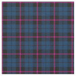 dark blue with pink strip plaid print fabric