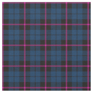 dark blue with pink strip plaid print fabric