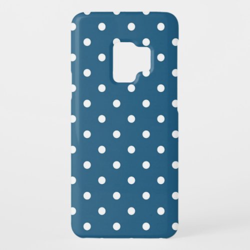 Dark Blue with Polka Dots Case_Mate Samsung Galaxy S9 Case