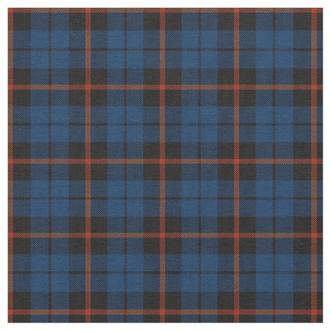 dark blue with red strip plaid print2 fabric (Close Up)
