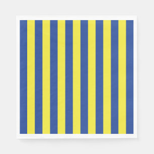 Dark Blue & Yellow Stripes  Napkins