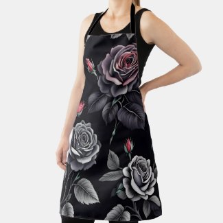 Dark Blush Rose Floral Art 