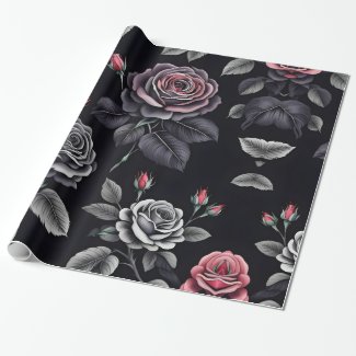 Dark Blush Roses Floral Art design