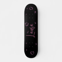 Dark Board, Black, Pink, Girly, Personalized,