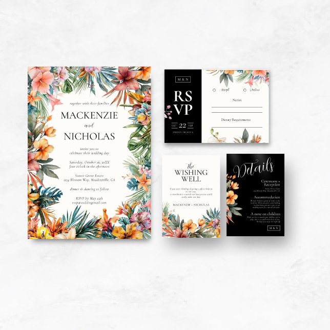 Dark Boho Floral Details Enclosure Card (Creator Uploaded)