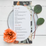 Dark Boho Floral | Wedding Menu<br><div class="desc">Beautiful menu cards to compliment your table settings at your wedding or next dinner party. Pure magic abounds with this palette grounded in floral - and boho-inspired hues. Soft, antique orange takes the lead while sunny hues come together in a way that is down to earth and easy to incorporate...</div>