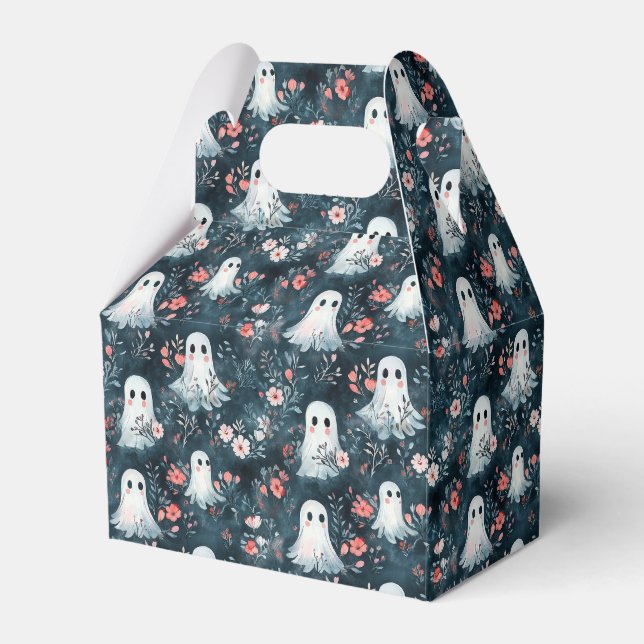 Dark Boho Ghost Pattern Favor Box (Front Side)