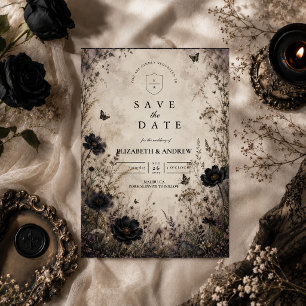 Dark Boho Goth Wedding Save The Date