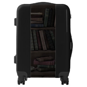 Dark Bookcase Books Luggage