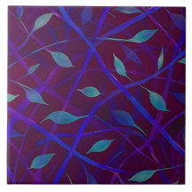 Dark Botanical Burgundy Jewel Foliage Abstract