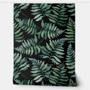 Dark Botanical Fern Wallpaper
