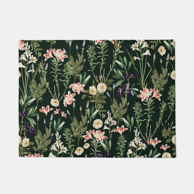 Dark Botanical Garden Doormat (Front)