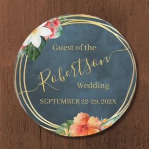 Dark Botanical Guest of Wedding Cruise Door Magnet