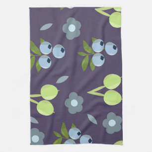 Dark Botanical Kitchen Towel