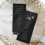 Dark Botanical Wildflowers | Elegant Wedding Program