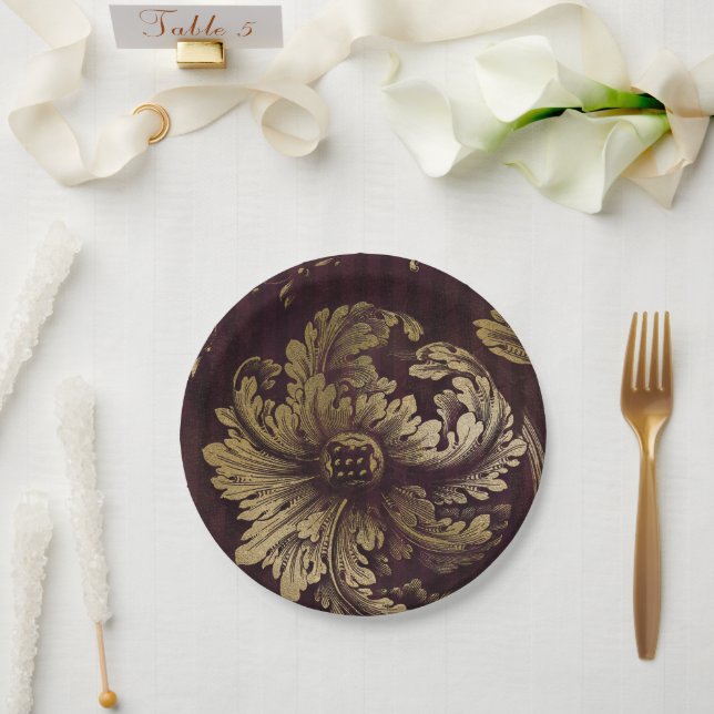 Dark Boudoir Paper Plates (Wedding)