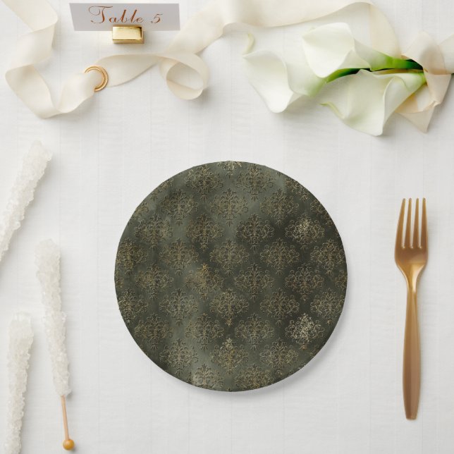 Dark Boudoir Paper Plates (Wedding)