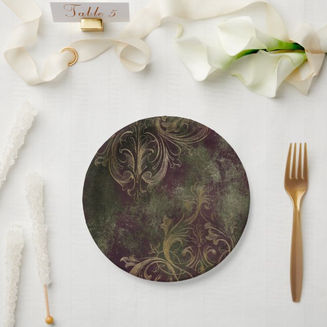 Dark Boudoir Paper Plates (Wedding)