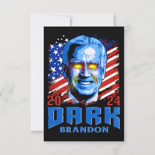 Dark Brandon Biden 2024 campaign meme Thank You Card