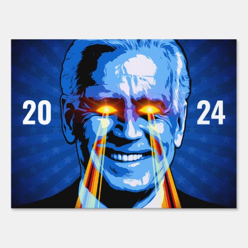 Dark Brandon Biden 2024 election anti maga lawn Sign