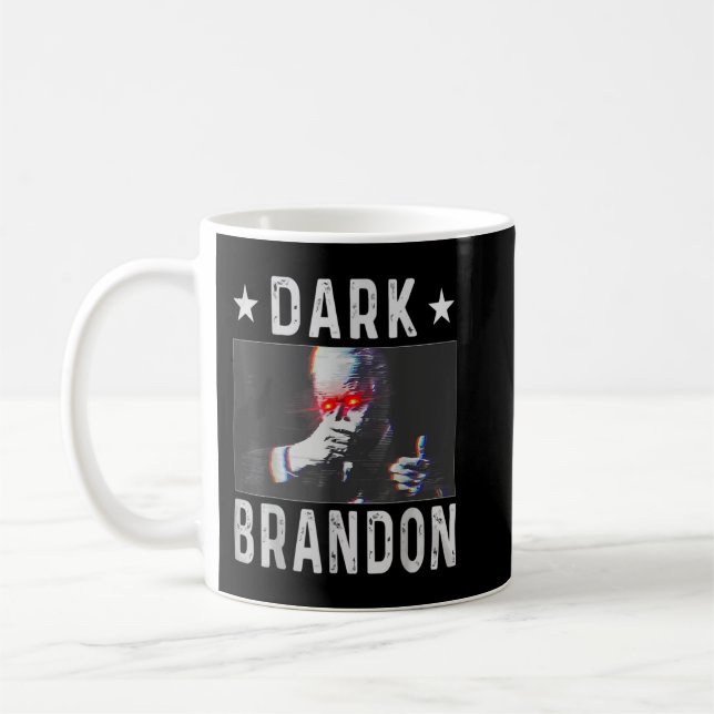 Dark Brandon Funny Biden Saving America Flag Polit Coffee Mug (Left)