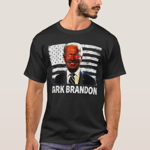 Dark Brandon Funny Biden Saving America Flag  T_Shirt
