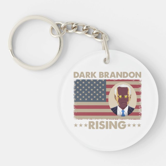 Dark Brandon Funny Joe Biden Meme  Keychain (Front)
