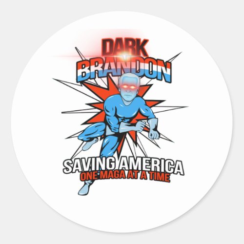 Dark Brandon Saving America Classic Round Sticker