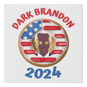 Dark brandon t shirt joe Biden 2024 meme Faux Canvas Print