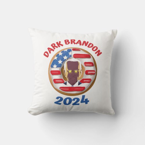 Dark brandon t shirt joe Biden 2024 meme Throw Pillow