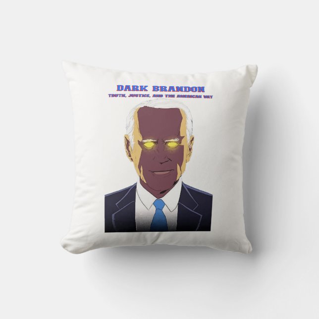 Dark Brandon Throw Pillow (Front)