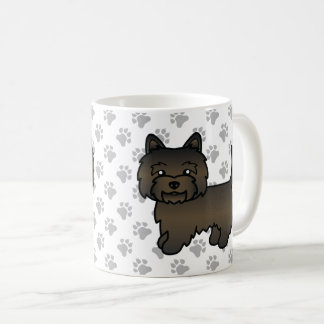 Dark Brindle Cairn Terrier Cute Cartoon Dog Coffee Mug