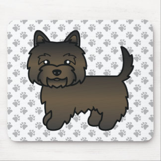 Dark Brindle Cairn Terrier Cute Cartoon Dog Mouse Pad