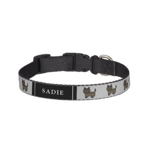 Dark Brindle Cairn Terrier Dogs & Dog's Name Pet Collar