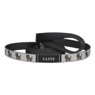 Dark Brindle Cairn Terrier Dogs & Pet's Own Name Pet Leash