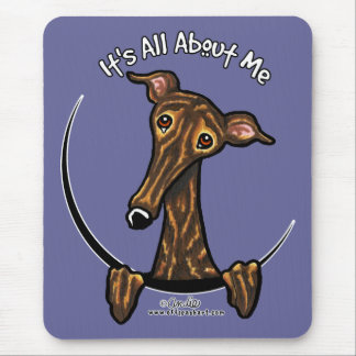 Dark Brindle Greyhound IAAM Mouse Pad