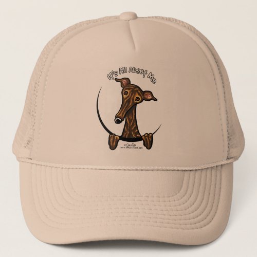 Dark Brindle Greyhound IAAM Trucker Hat
