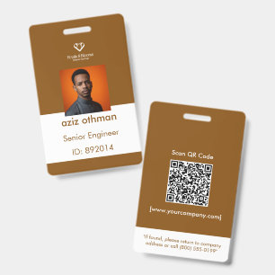 Dark Bronze Corporate Photo ID Badge