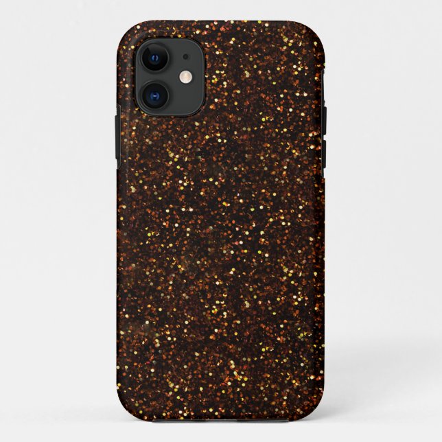 Dark Bronze Orange Glitter Case-Mate iPhone Case (Back)