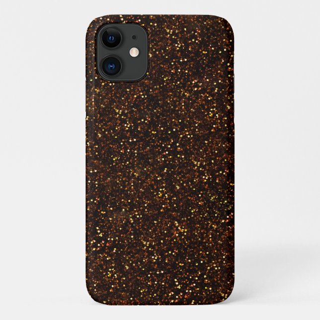 Dark Bronze Orange Glitter Case-Mate iPhone Case (Back)