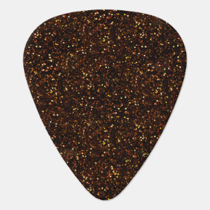 Dark Bronze Orange Glitter Guitar Pick