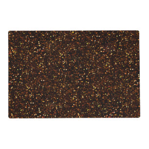 Dark Bronze Orange Glitter Placemat